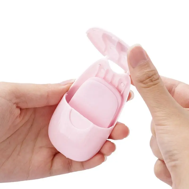 

50pcs Mini Travel Soap Paper Disposable Hand Washing Scented Slice with Box