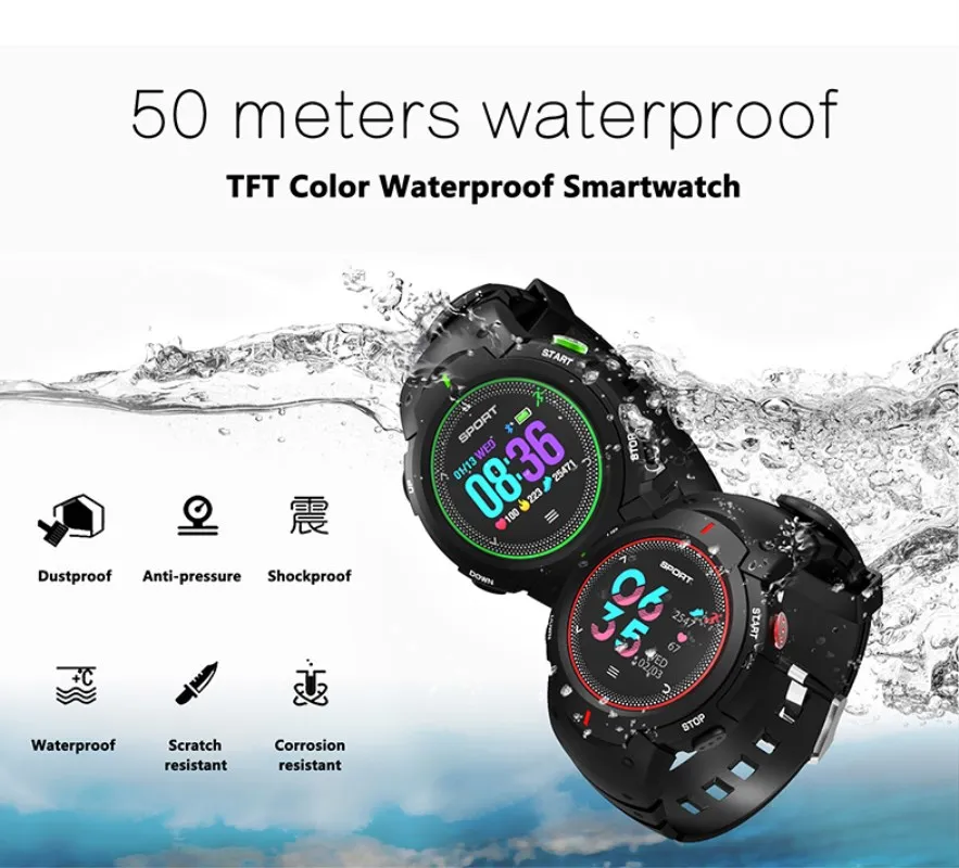 Водонепроницаемые спортивные Смарт-часы F13 с Bluetooth | Электроника