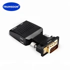 Адаптер Trumsoon VGA-HDMI, совместимый с аудиокабелем 7201080P, для HDTV, ПК, мониторов, проекторов, ноутбуков, PS4, DVD