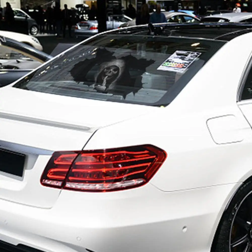 Автомобильная наклейка в виде черепа на Хэллоуин ужасная Наклейка стену для Mercedes