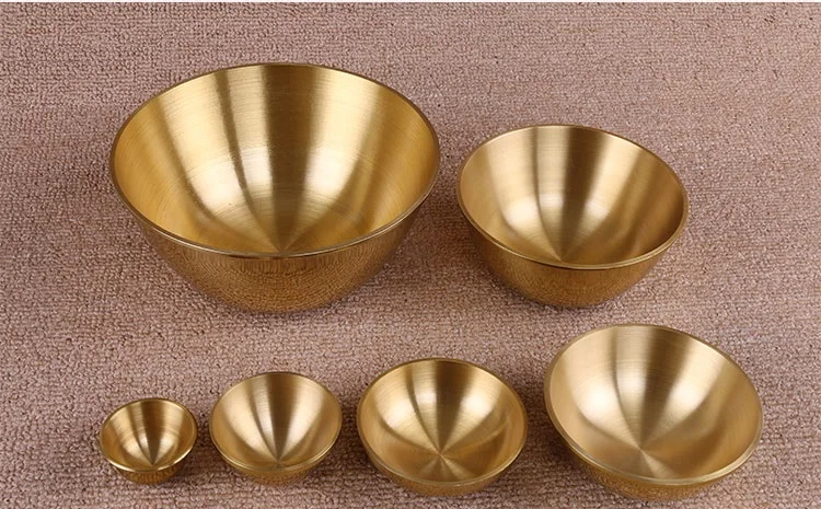 Buddha Copper Bowl Pure Copper Bowls for Worshiping of Wealth Health Buddhist Supplies Household Pray