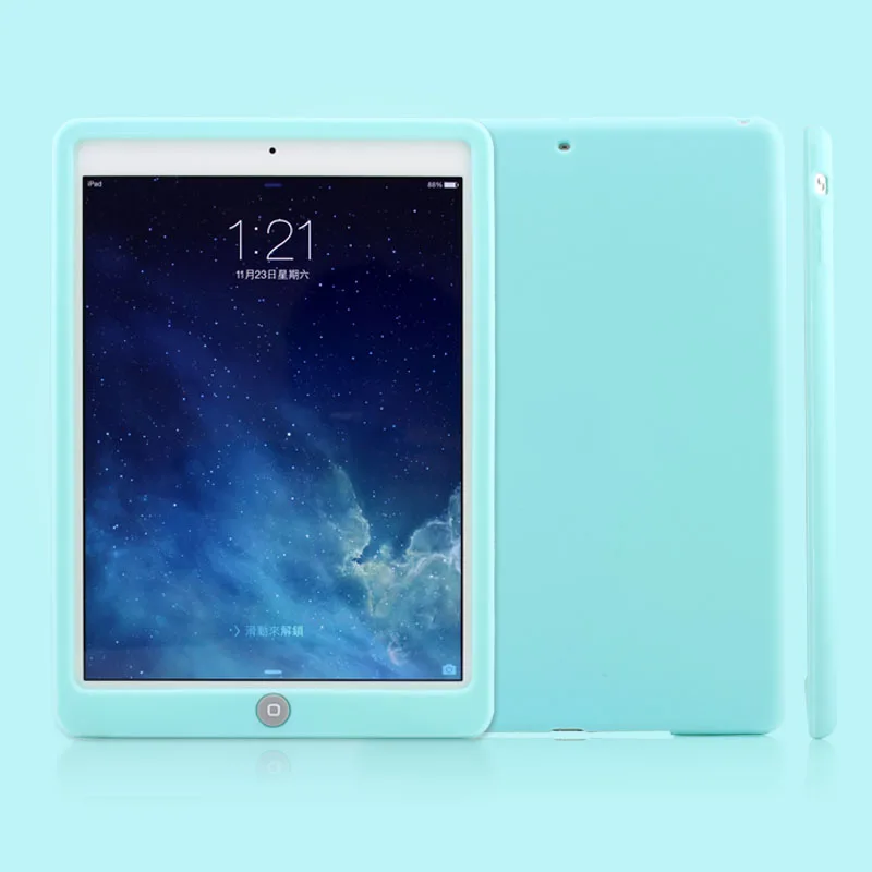 Детский силиконовый чехол с защитой от падения для iPad Air 1 air 2 мягкая силиконовая