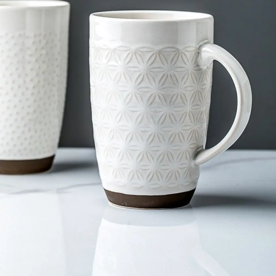 Керамическая кружка в скандинавском стиле 600 мл кофейная чашка креативная