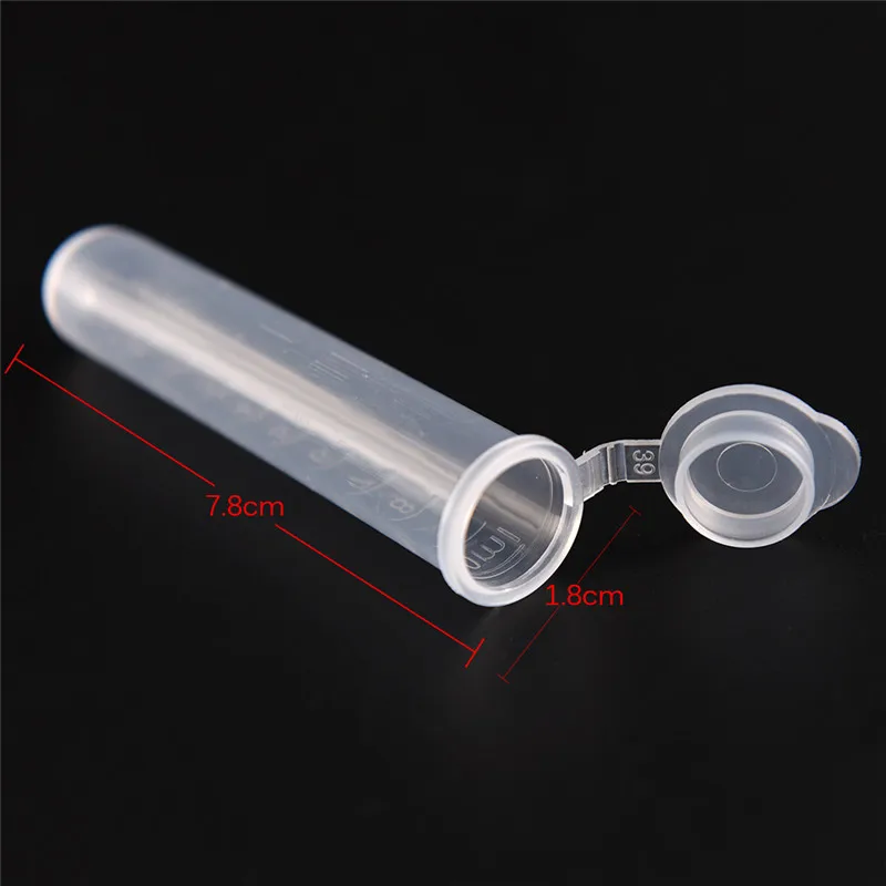 

10pcs Clear Micro Plastic Test Tube Centrifuge Vial Snap Cap Container for Laboratory Sample Specimen Lab Supplies