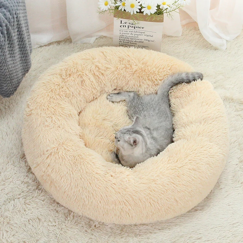 Длинная плюшевая подушка для собаки кровать питомца диван супермягкий пушистый