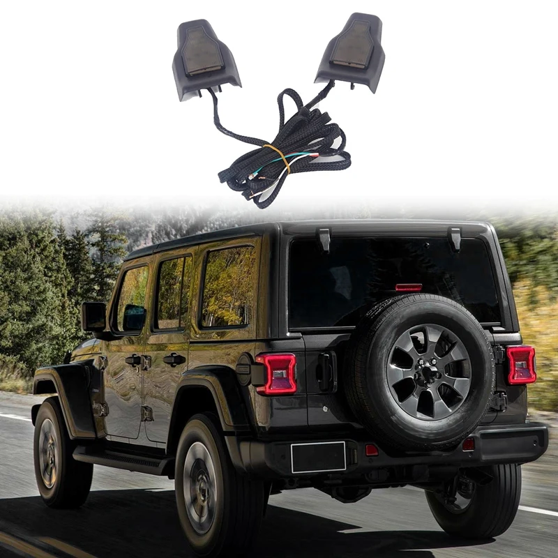 For Jeep Wrangler JL 2018-2021 Tailgate Rear Window Glass Hinge Cover Trim LED Brake Tail Light Car Accessories | Автомобили и