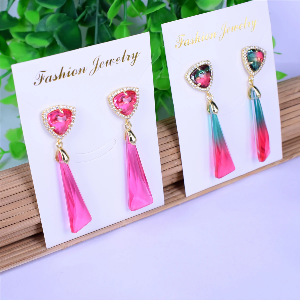 Женские длинные серьги-подвески с градиентом современные ювелирные изделия из