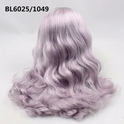 style 10 Для куклы Blyth ледяной парик с куполом, золотистые фиолетовые серые волосы, белый натуральный загар темно-супер черный парик для волос, игрушка подарок для девочек - Цвет: style 10