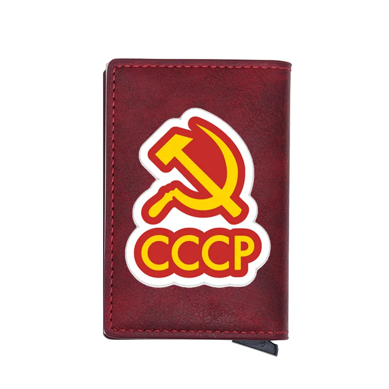 Красный CCCP серпы молотки дизайн держатель для карт Для мужчин кошельки Винтаж