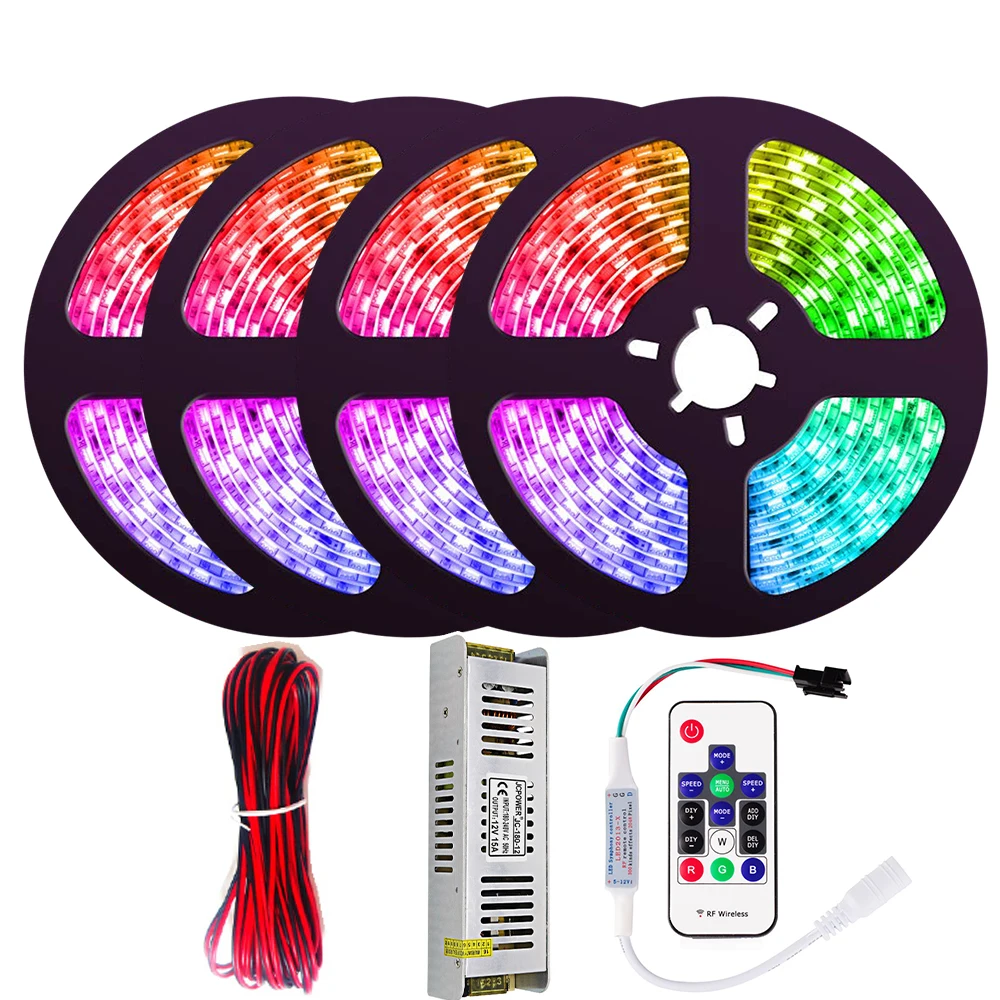 Пиксельная Светодиодная лента WS2811 30 led s/m 5 м 10 15 20 комплект светодиодов с