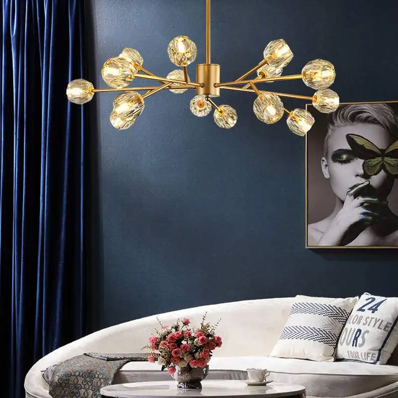 Современная хрустальная Золотая люстра 2020 светильник лампа декоративные люстры