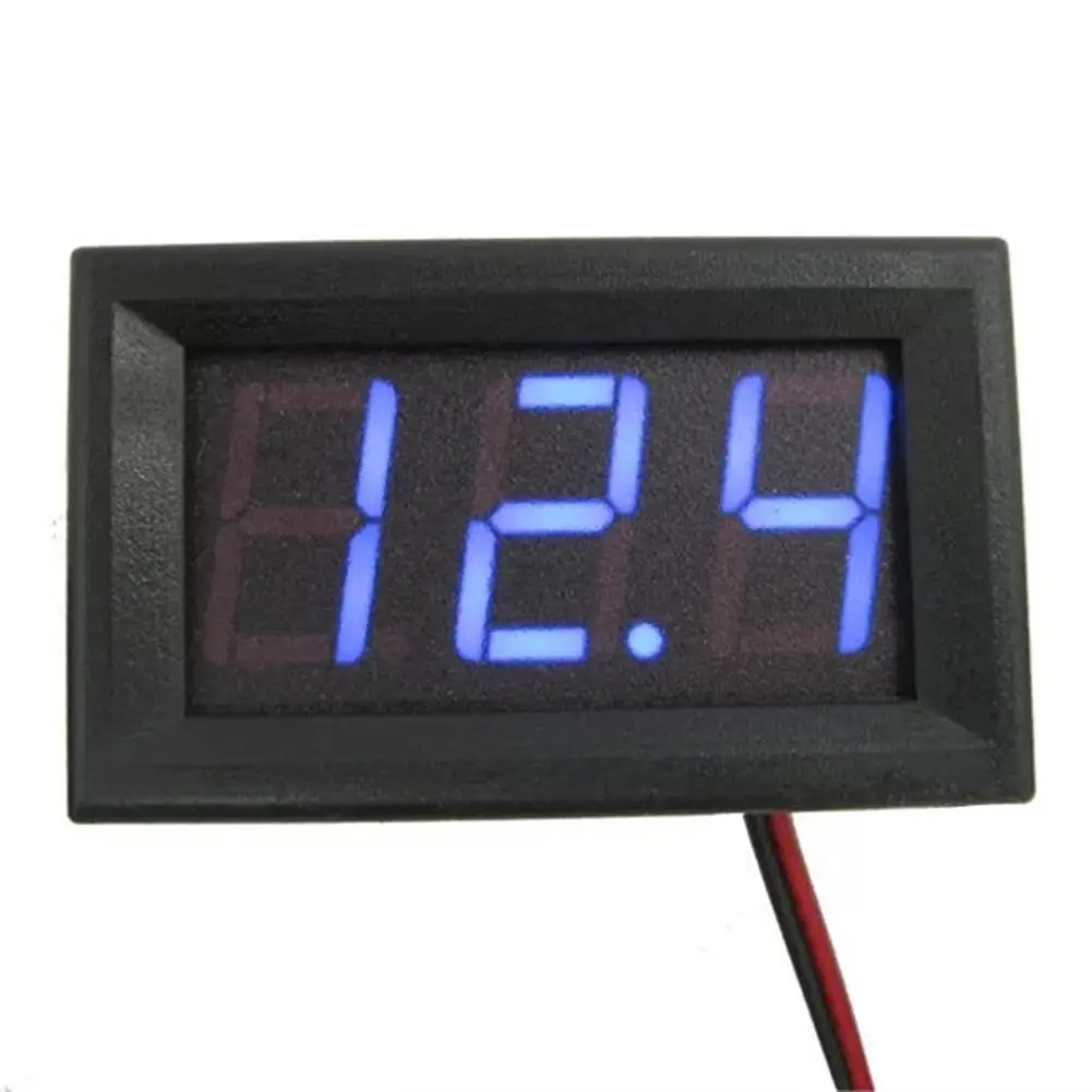 1pc Mini Voltmeter Tester Digital Voltage LED Display Gauge Meter Test Battery DC 2.4V-30V 2 Wires for Motorcycle Car | Инструменты