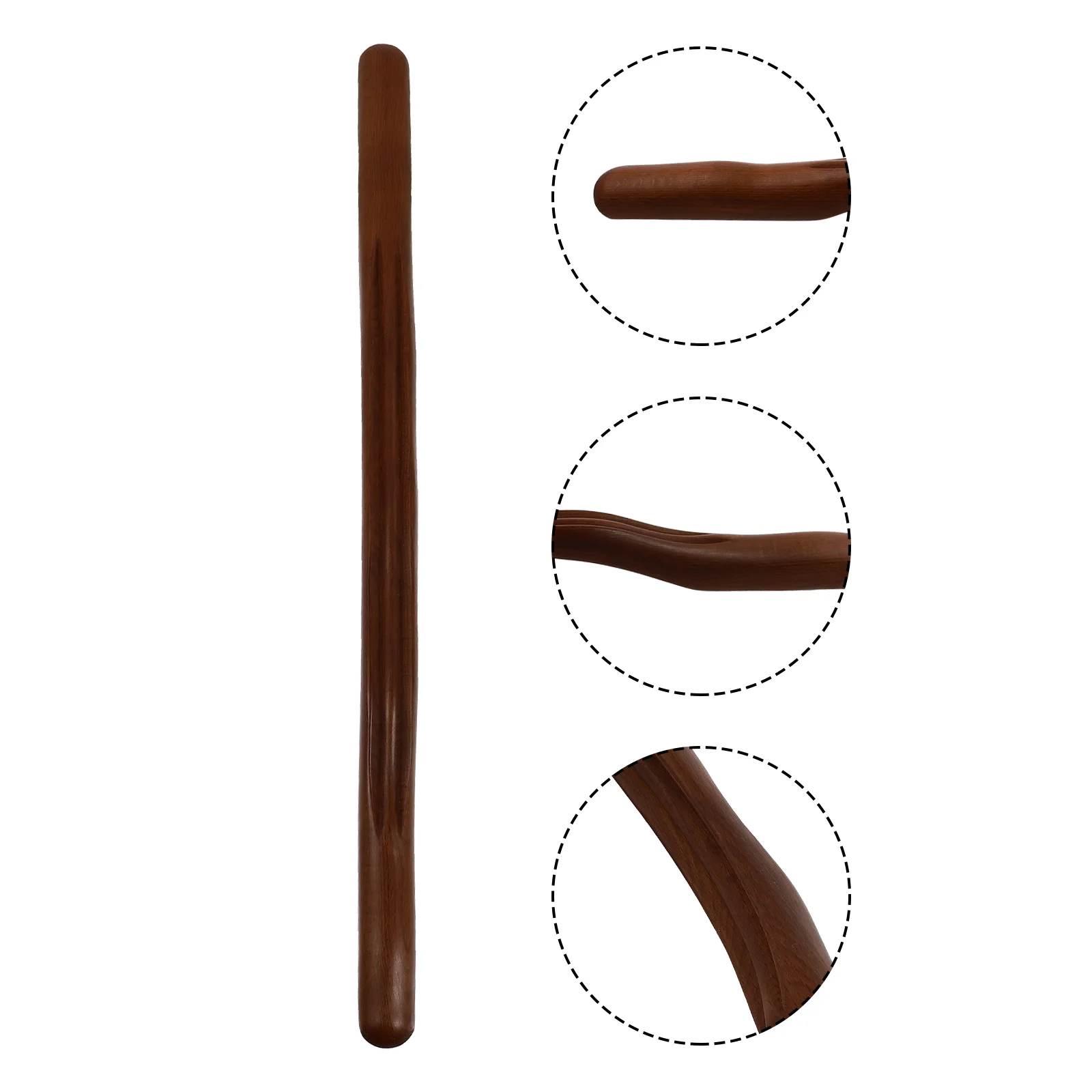 

1 шт. Массажная палочка, меридиановый массажер, практичный массажный стержень из бука (коричневый)