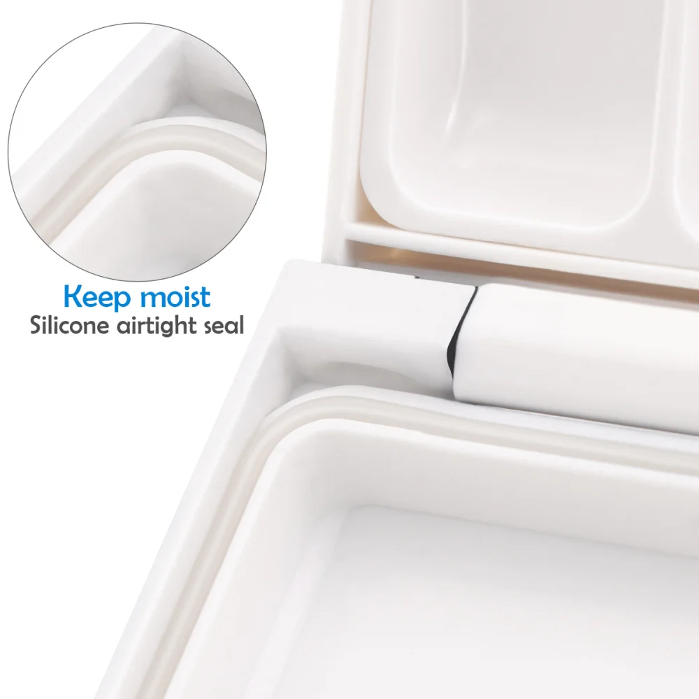 

SUPVOX 33 Wells Paint Travel Paint Tray Folding Moisturizing Watercolor Paint for Water Based Paints (Blue)