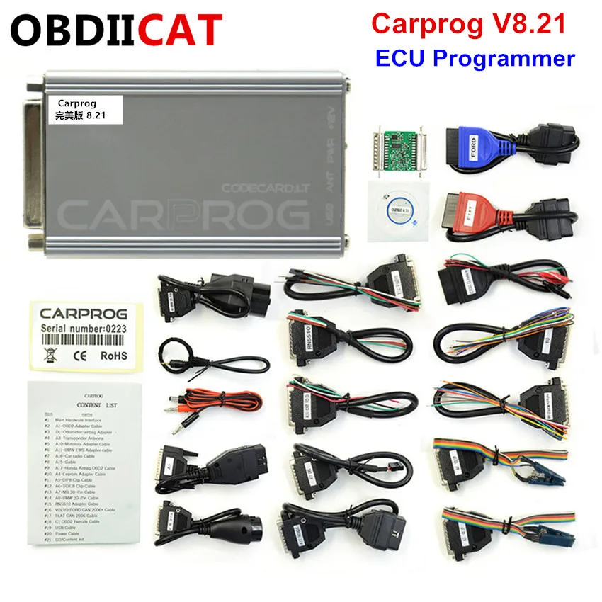 

Carprog V10.93 /V8.21 автомобильный Prog программатор ЭБУ программатор Чип Tunning диагностический инструмент с 21 адаптером инструмент для ремонта автомобиля