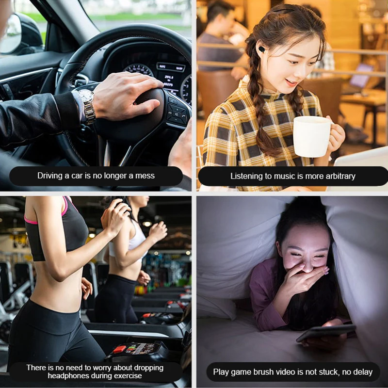 TWS 5 0 Bluetooth 3D стерео наушники беспроводные IPX6 водонепроницаемые мини гарнитура с