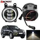 Для Mitsubishi Pajero Характеристическая вязкость полимера Ван V80 V90 коробка 2007-2012 Автомобильные светодиодные лампы Противотуманные фары светильник + глаза ангела фары 12V для Colt CZC кабриолет (RG) 2006-09