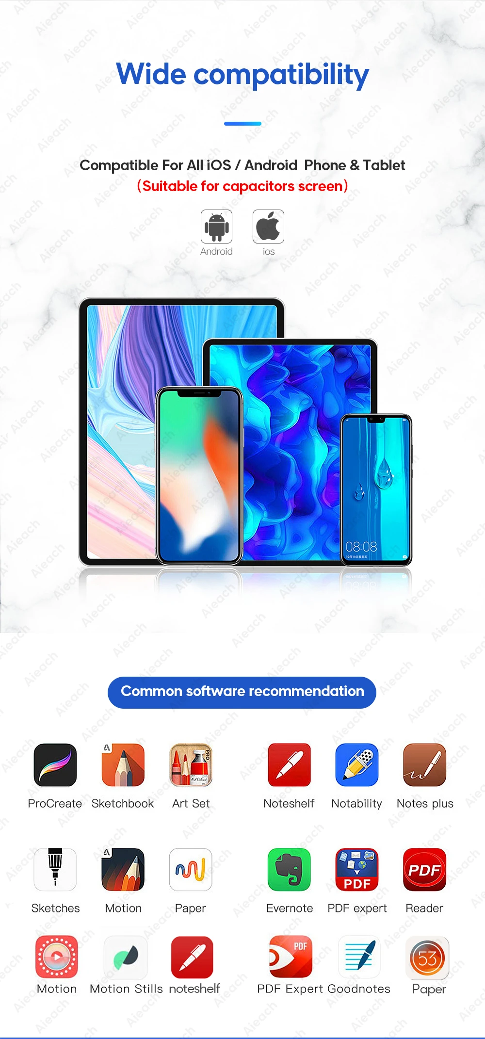 Активный стилус сенсорная ручка для Apple iPad Pro 11 12,9 10,5 9,7 miini 5 Air Smart емкость карандаш для iPhone huawei Xiaomi планшет