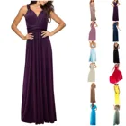 Женское длинное платье подружки невесты, однотонное привлекательное вечернее платье макси разных цветов с открытой спиной, лето 2021