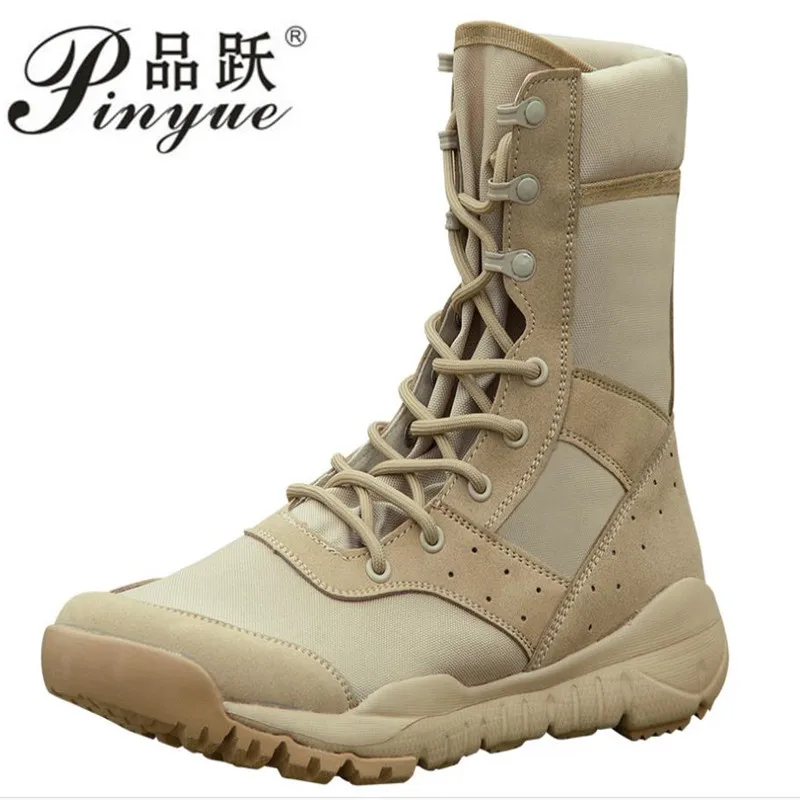 

35-47 Size Men Women Ultrallight Outdoor Climbing Shoes Tactical Training Army Boots Summer Breathable Mesh Hiking Desert Boot