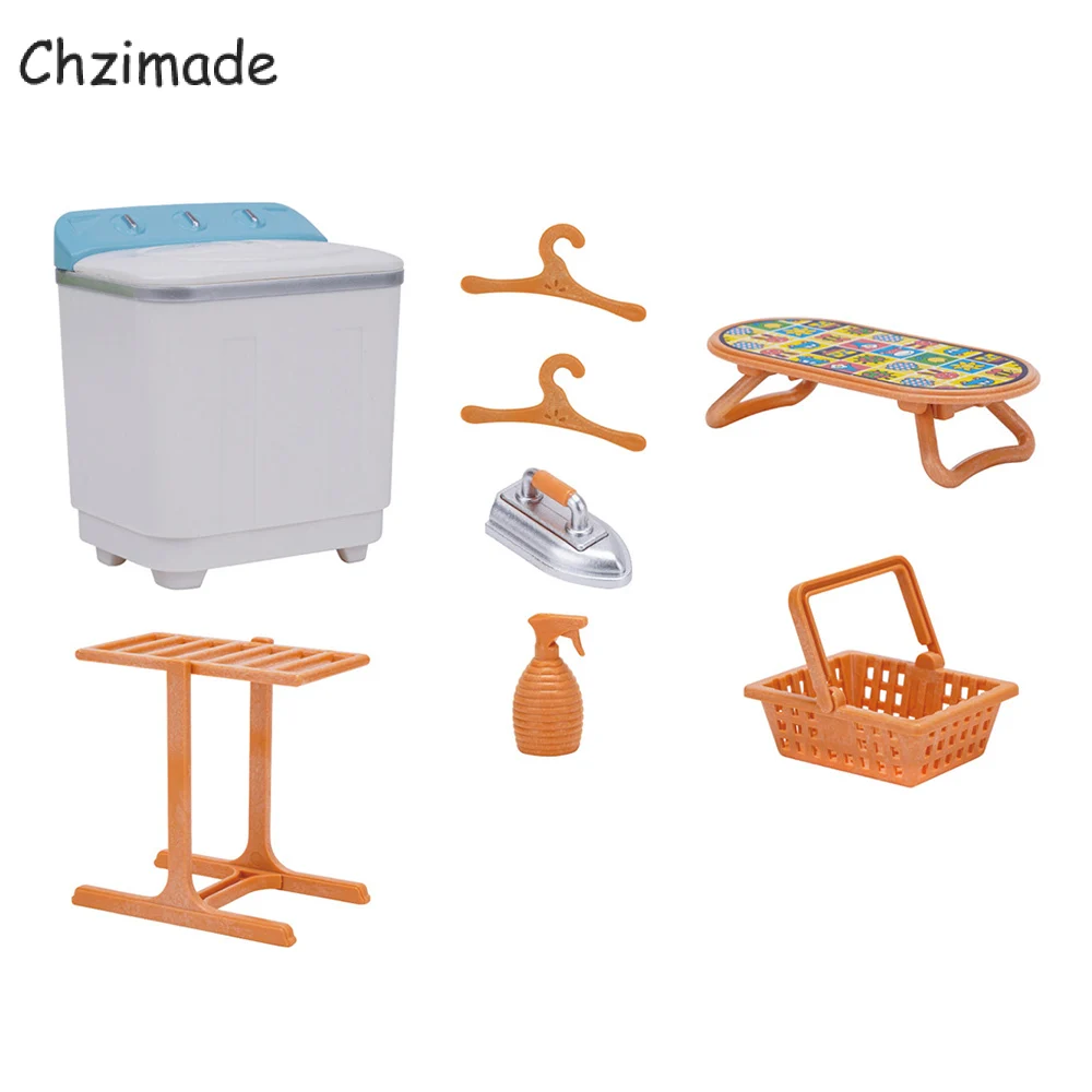 

Chzimade 1:12 кукольный домик мини мебель стиральная машина сушилка Железный набор «сделай сам» украшения для дома ручной работы