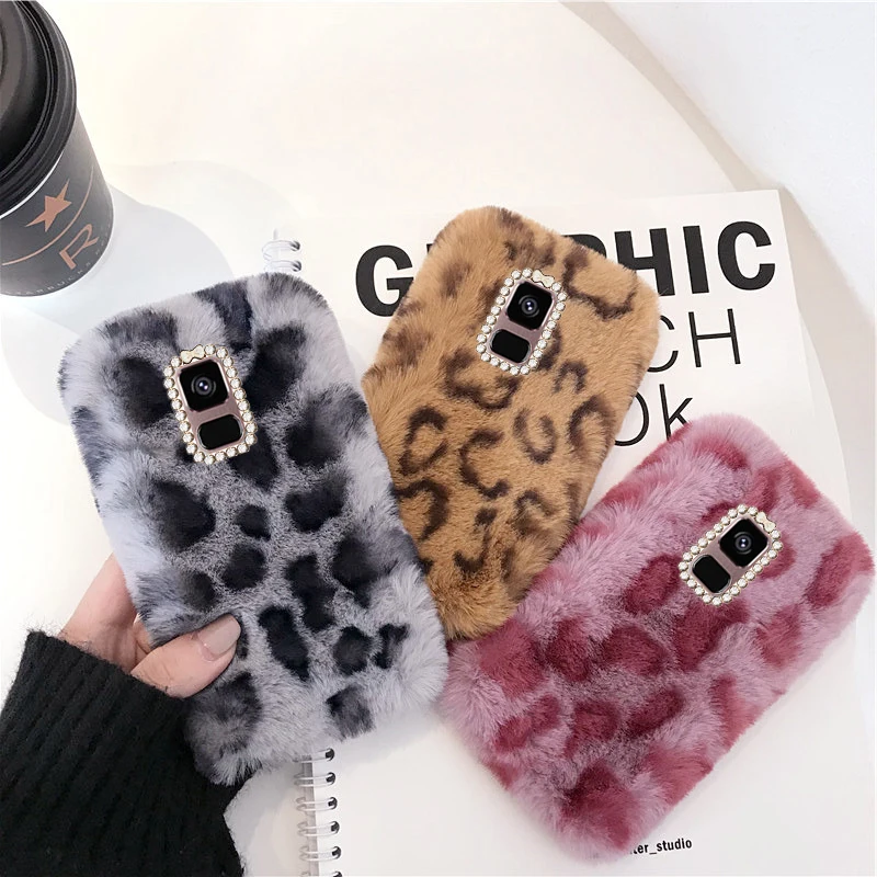 

Fur Plush Case For Samsung Galaxy A6 A8 2018 Phone Case Winter Warm For Galaxy A6 A8 Plus 2018 Diamond Silicone Soft Case Coque