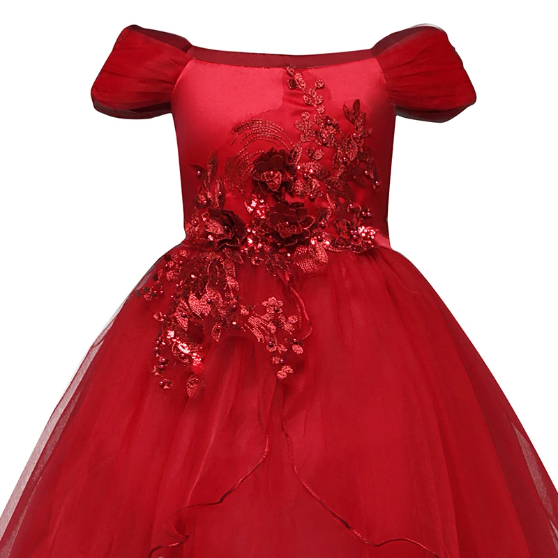 New Arrival 2020 In Girls Dresses Wedding Kids Elegant Children Party Long First Communion Princess Dress Bridesmaid 6 8 10 14Yr | Детская
