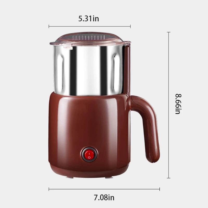 

Electric Spice Grinder Herbs Grinder w/ Stainless Steel Blade One-Touch Control Coffee Bean Grinder EU Plug for Nuts