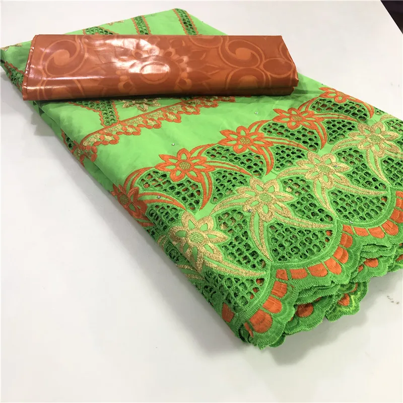 Цветочный узор Африканский базин богатый Brode ткань с швейцарской