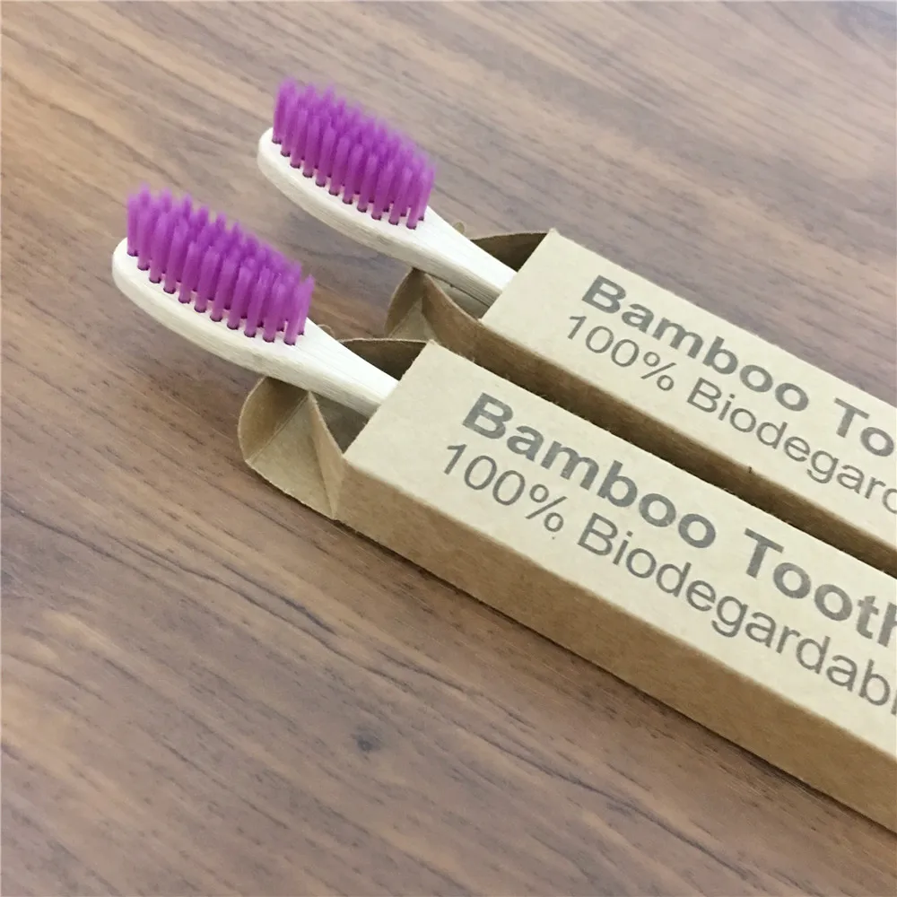 Зубная щетка 10 шт. биоразлагаемая с бамбуковой ручкой |