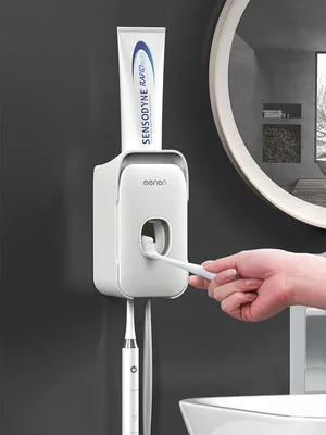 

Настенная подставка для зубных щеток, подставка для зубной пасты, набор аксессуаров для ванной комнаты, стеллаж для хранения