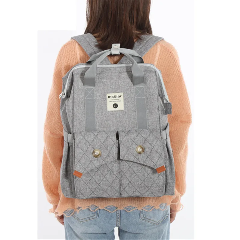 Вместительный рюкзак для мам смены пеленок водонепроницаемая сумка ухода за