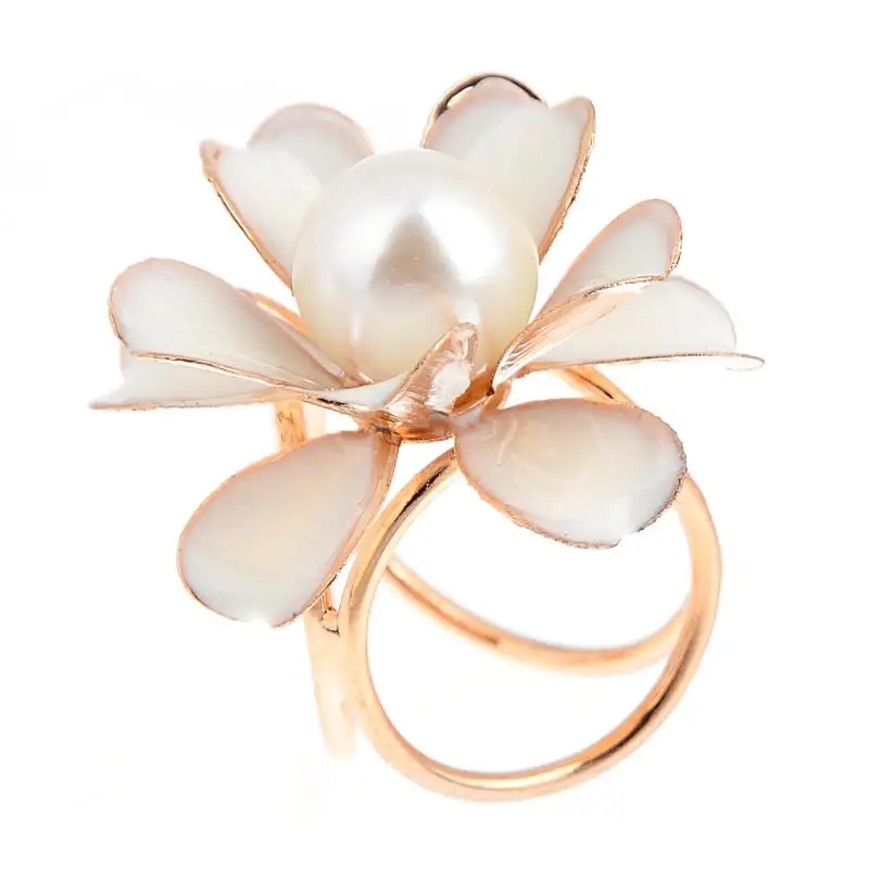 Женская брошь в форме цветка камелии PINKSEE простая с искусственным жемчугом