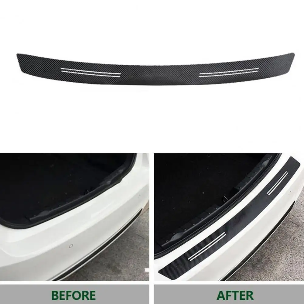 90 см Автомобильная отделка наклейка на задний бампер против царапин углеродное
