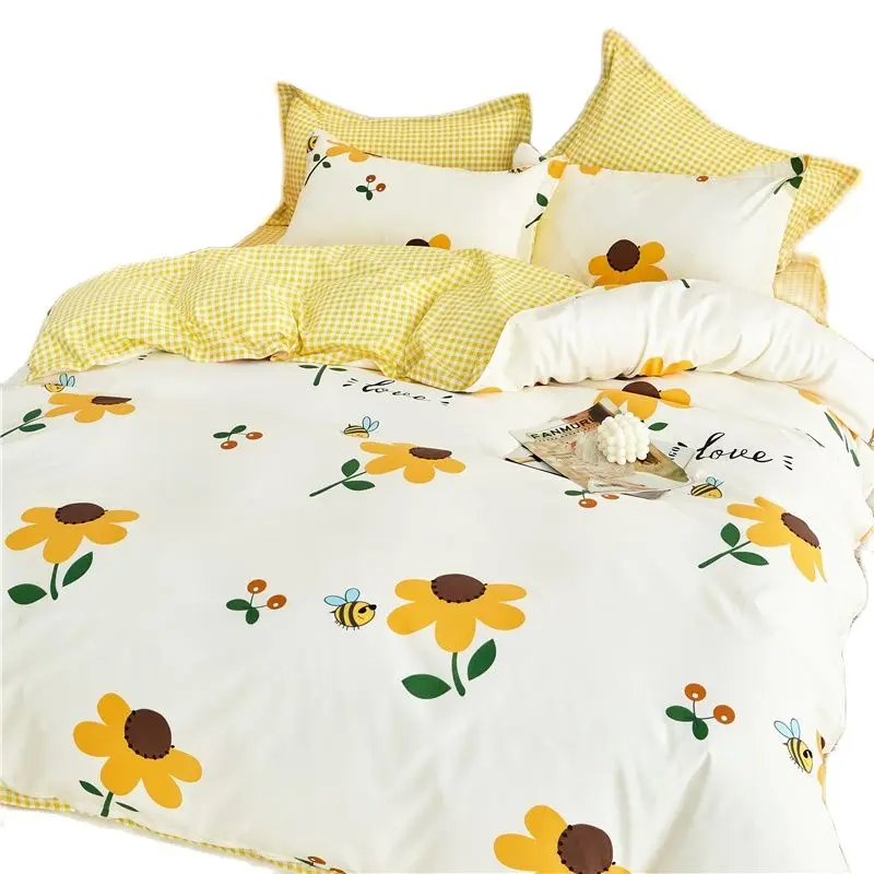 

Bedding Set Duvet Cover Flat Sheet and Pillowcase Queen King Quilt Cover Bed Sheets Double Twin Bedspread 220x240cm Plant Flower