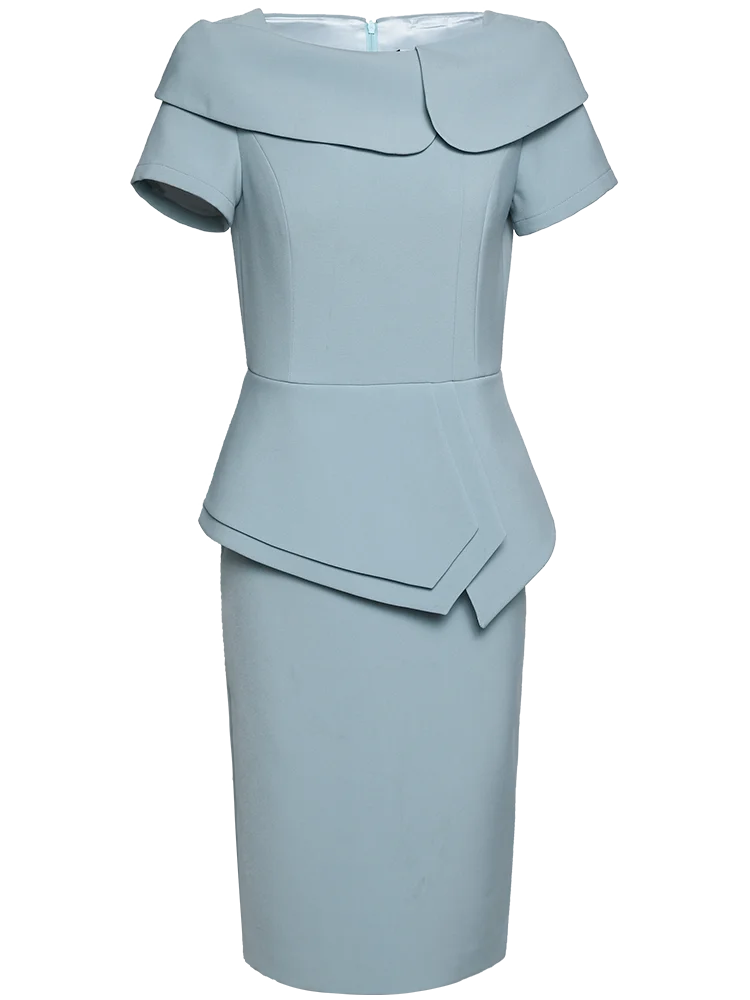 

Tailor Shop Custom Made Outfit for Weddings Women Off Shoulder Sexy Party blue Color dress mother of the bride