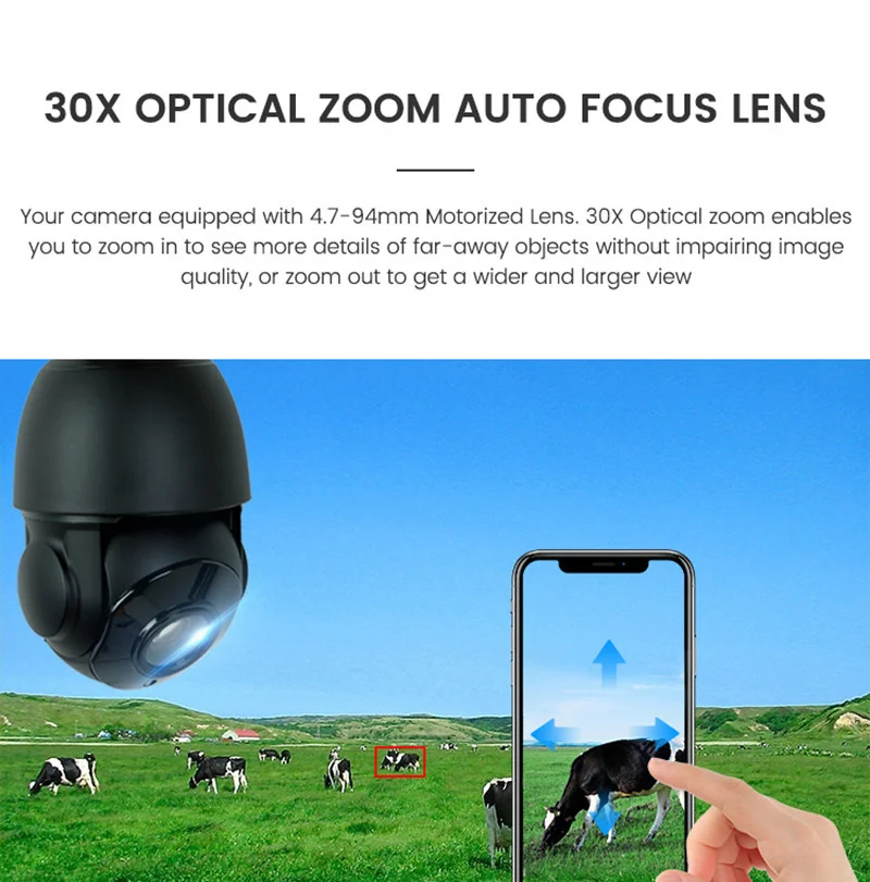 

IP WiFi 4G CCTV Camera 5MP 2MP 30x Optional Zoom Security PTZ Speed Dome Camera Wireless Surveillance Outdoor Support Camhi