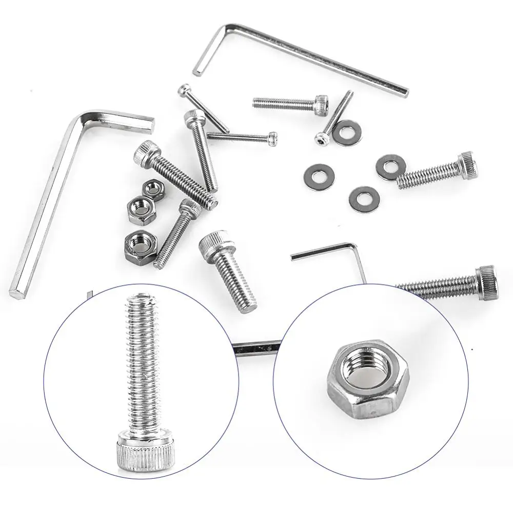 880 шт. винты с шестигранной головкой комплект Нержавеющая сталь плоские круглые