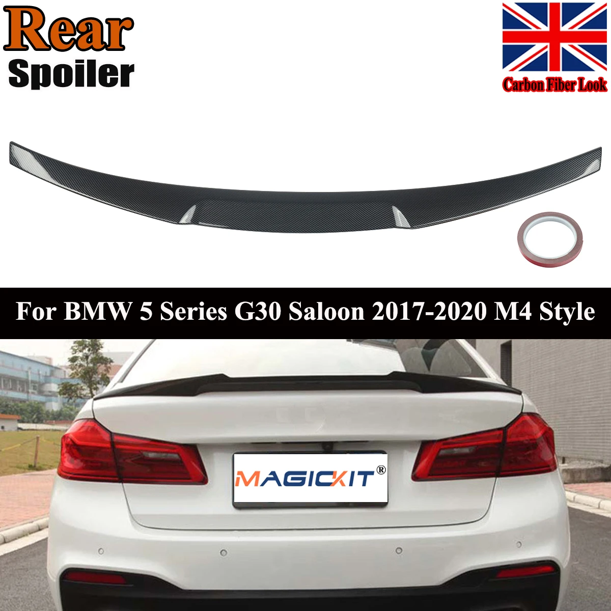 

Задний спойлер из углеродного волокна MagicKit для BMW 5 серии G30 Saloon 2017-20 M4