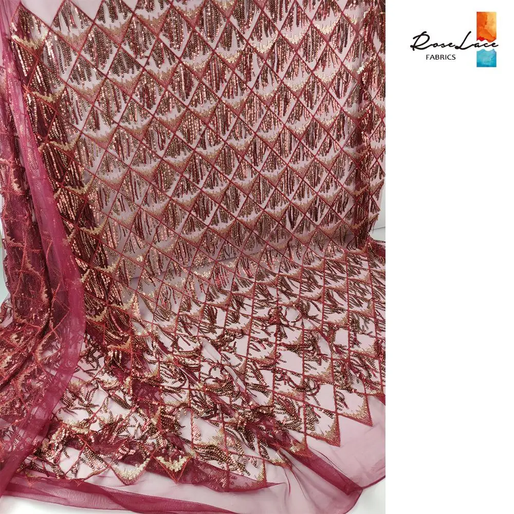 Серебристая сетчатая Тюлевая кружевная ткань с кисточками и блестками