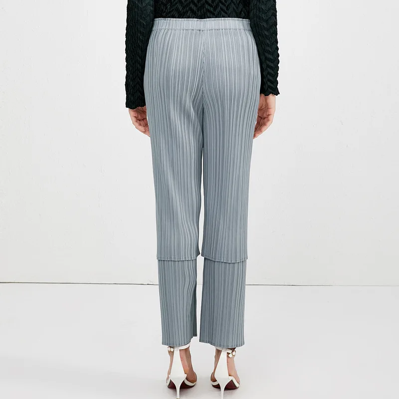 Женские эластичные брюки LANMREM однотонные с высокой талией уличная мода на весну