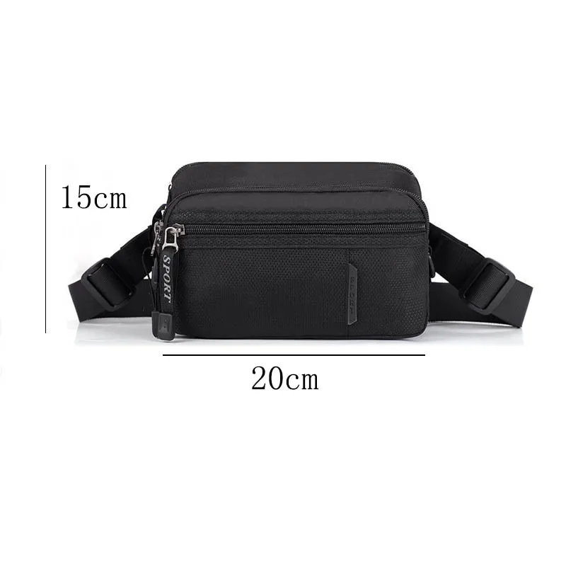 

Belt Sport Waterproof Waist Bag Men Purse Oxford Multiple Pockets Phone Pouch Male Crossbody Pouch Short Trip Bag Chest Bags