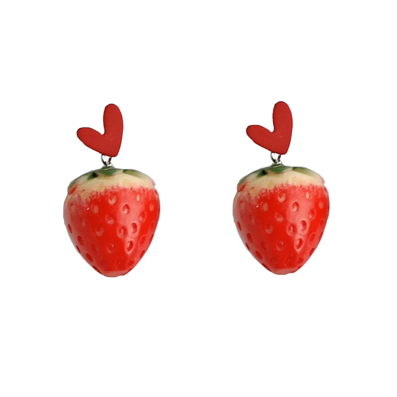

Creative Fun Strawberry Earrings Feminine Temperament Small Fresh Love Stud Earrings Women Retro Earrings
