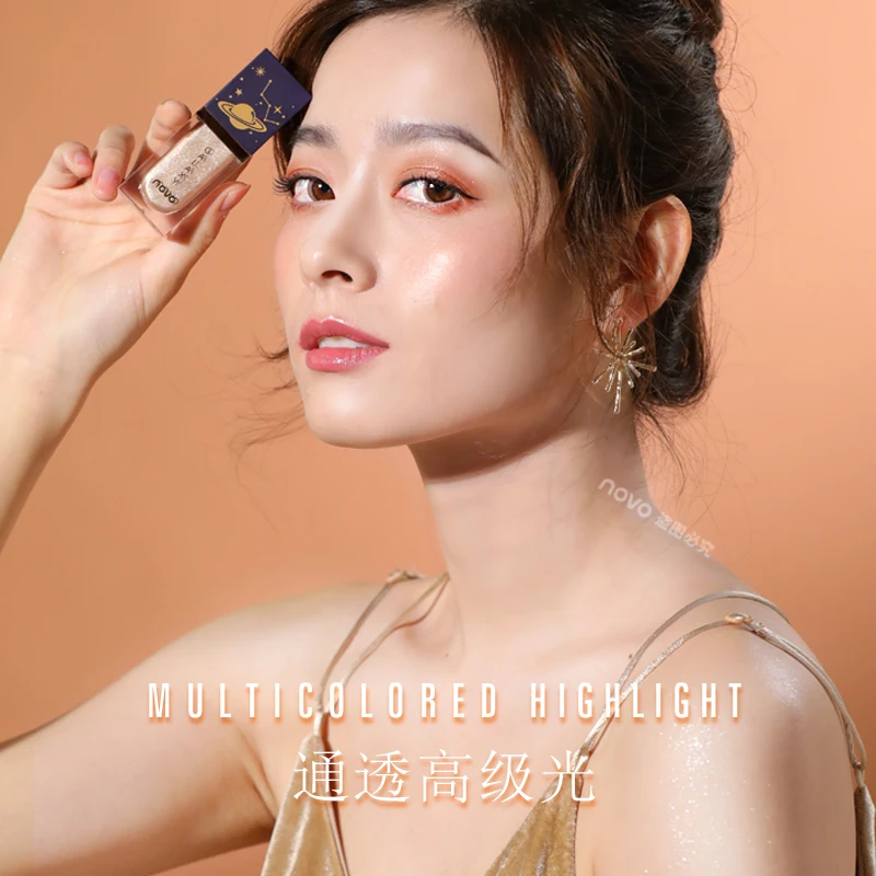 NOVO Galaxy Liquid Highlighter Tint Makeup Diamond Shine Shimmer Glow 3D Facial Long Lasting Waterproof Natural Beauty Cosemtic | Красота и