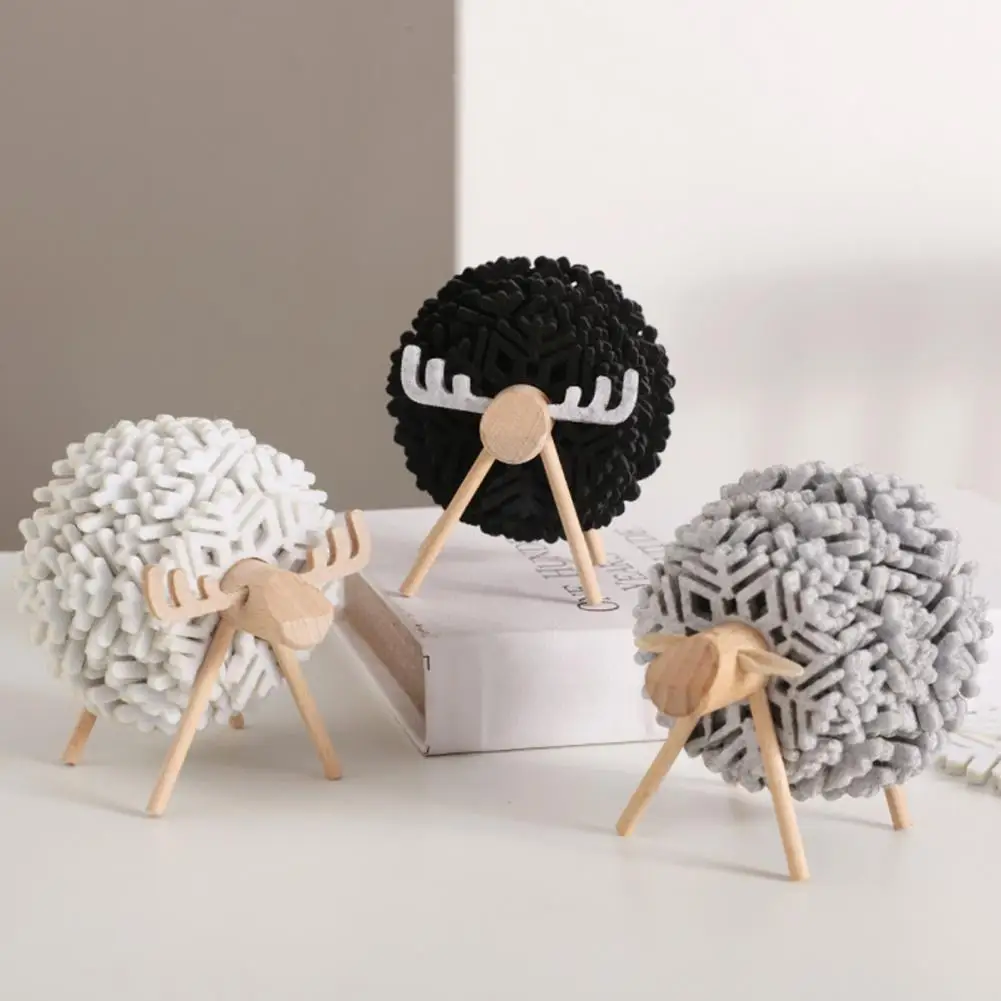 

1 Set Cup Coaster Sheep Shape Rack Detachable Felt Heat-insulated Bowl Placemat Table Decor