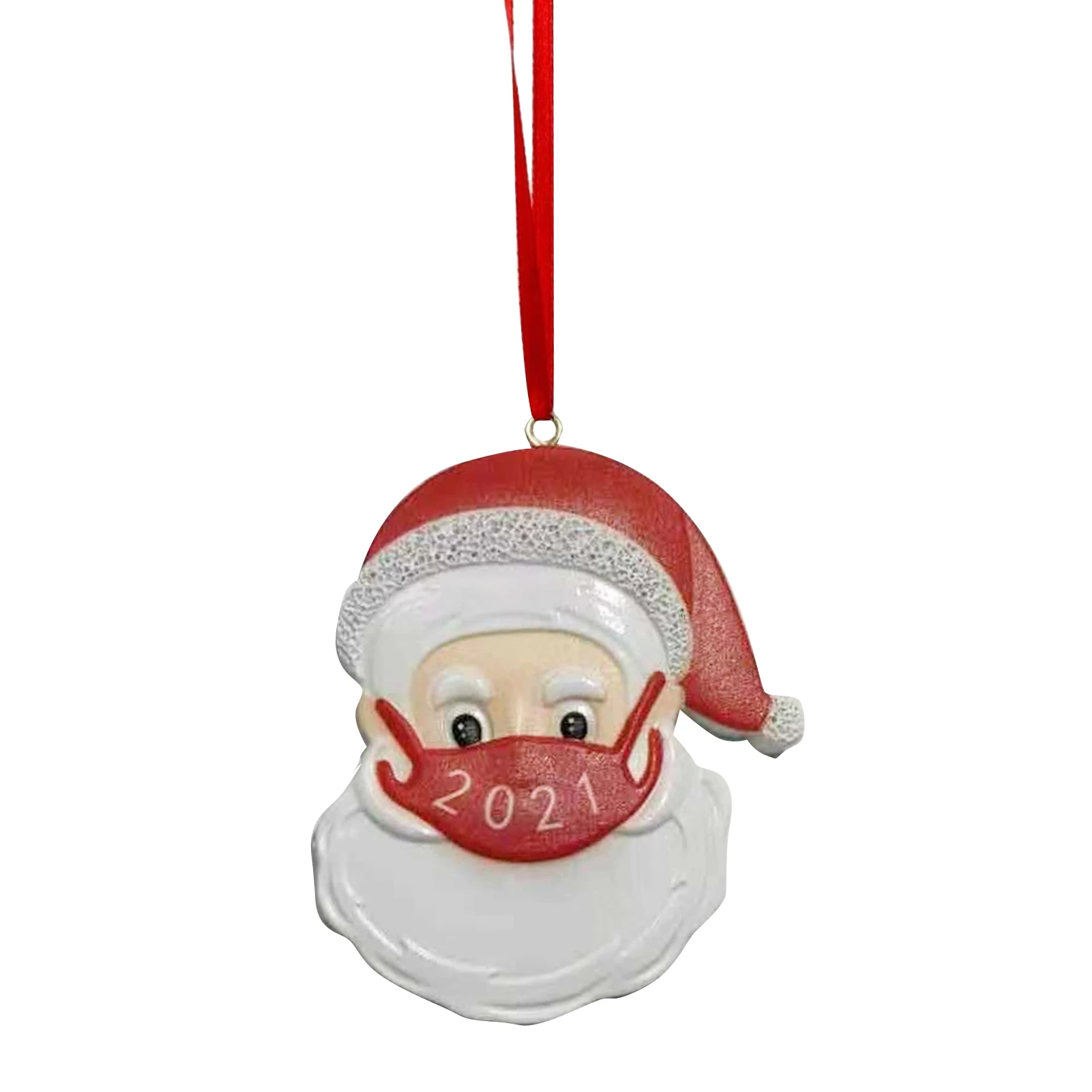 

2021 Christmas Ornament Personalized Family Diy Hanging Pendants Santa Claus With Mask Xmas Tree Decoration Exceptional