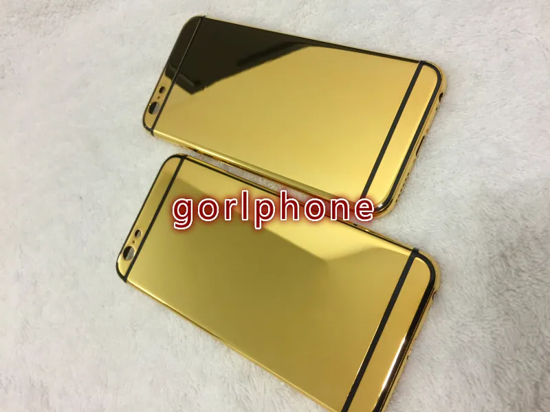 2020 средняя рамка задняя дверь корпус для телефона 6s 6 plus 24k настоящее позолоченное