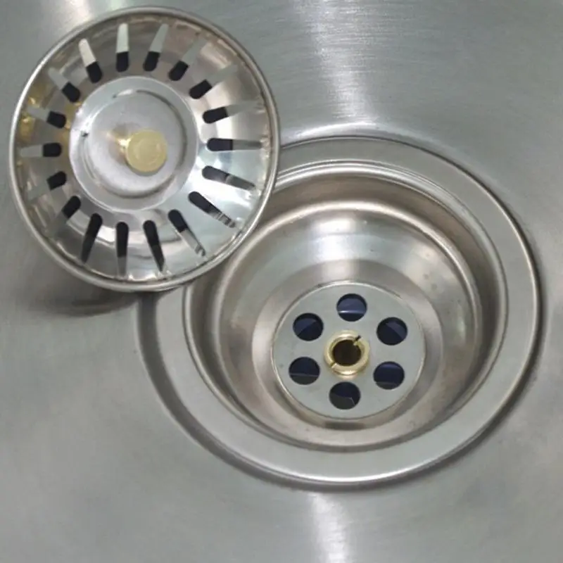 

1PC Stainless Steel Waste Plug Sink Filter Hair Catcher Drains Kitchen Sink Strainer Stopper Bathroom Tools Kitchen Accessories