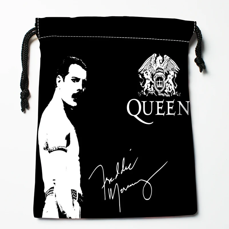 Новое поступление Freddie Mercury сумки на шнурке с принтом 18x22 см Мягкая атласная ткань