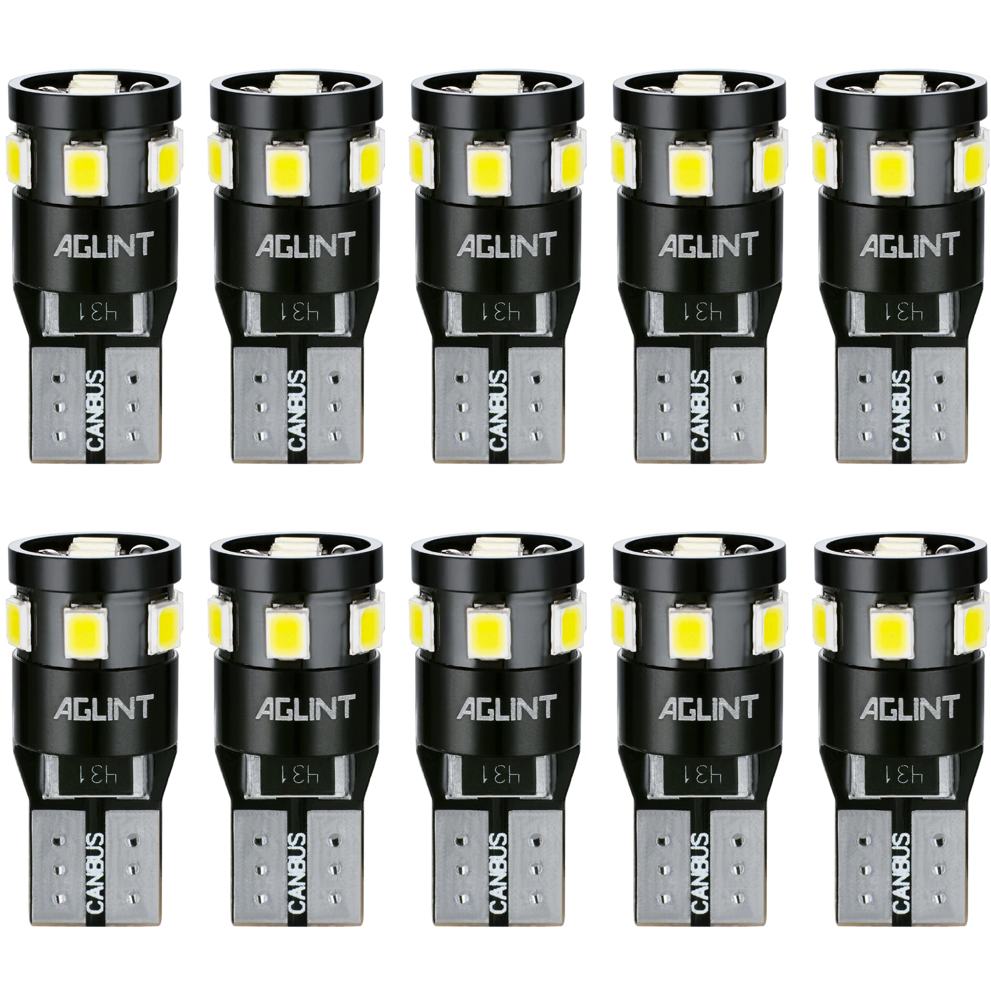Светодиодная CAN шина AGLINT T10 W5W 10 шт. без ошибок для 194 168 2825 9 SMD 2835 автомобильного